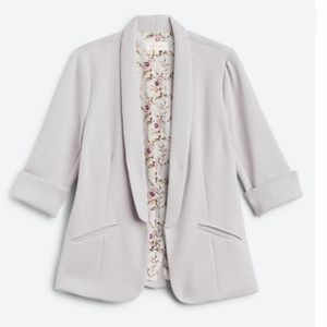 Skies are Blue Hannah Modal Scuba Blazer / XL / Light Gray